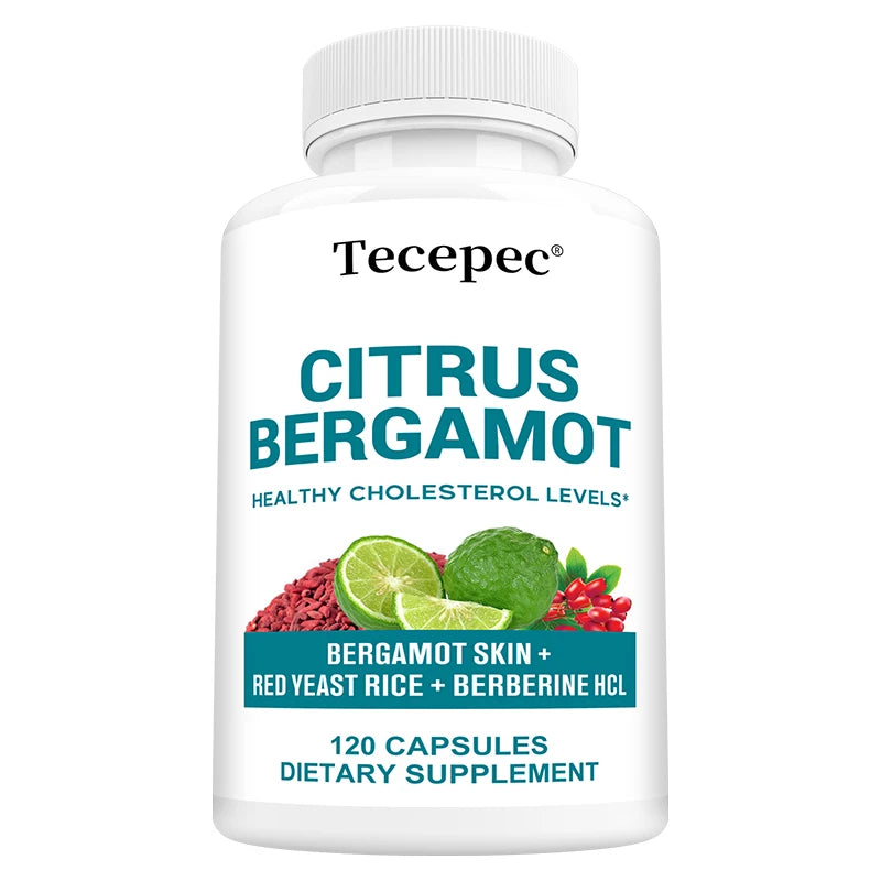 Premium Citrus Bergamot Extract Capsules - Heart & Cardiovascular Support, Immune Boost, Helps with Overall Health, Non-GMO Peaceful Pleasures Health and Wellness 120count-1 bottle