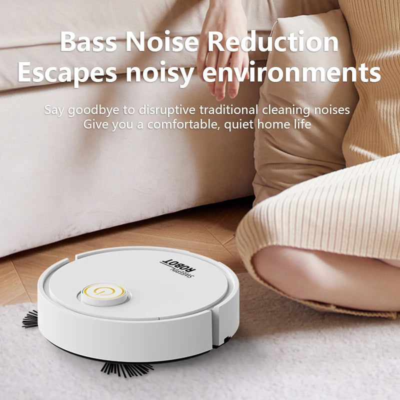 3-in-1 Automatic Sweeping Robot Sweep Vacuum Cleaner Mopping Floor USB Rechargeable Mini Cleaner Home Cleaning Machine Peaceful Pleasures Health and Wellness