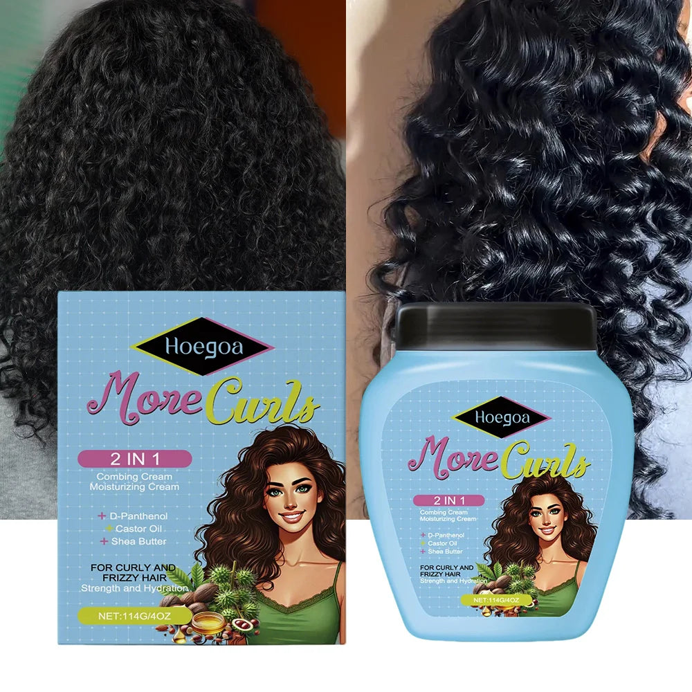 Leave-In Conditioner for Curl and Dry Hair Non-stick Hydrates Moisturize Shiny Nourishing Smoothing Anti-Frizz Care Cream 1/2pcs Peaceful Pleasures Health and Wellness