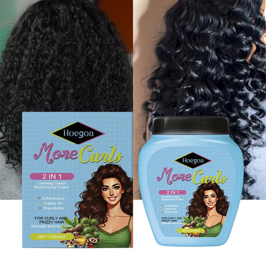 Leave-In Conditioner for Curl and Dry Hair Non-stick Hydrates Moisturize Shiny Nourishing Smoothing Anti-Frizz Care Cream 1/2pcs Peaceful Pleasures Health and Wellness