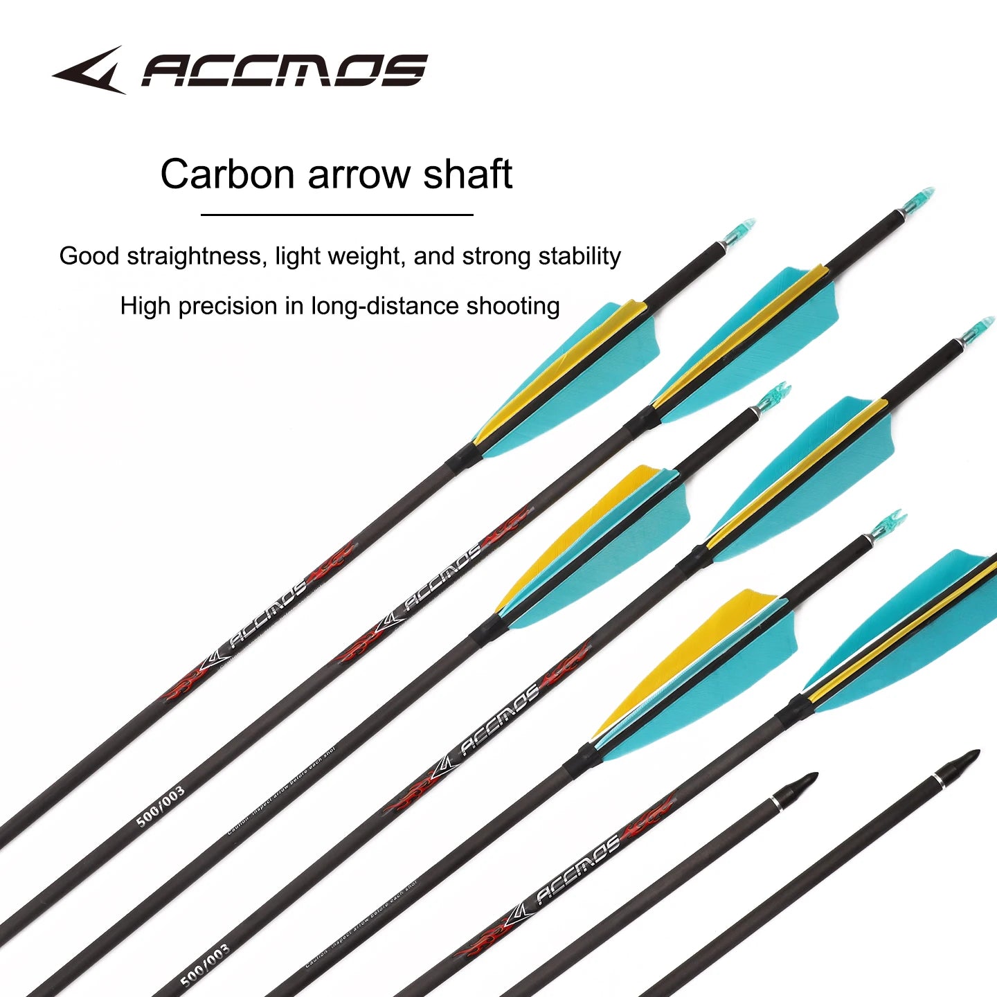 6 Pure Carbon Arrow ID6 Spine 300 350 400 500 600 700 800 4' Turkey
