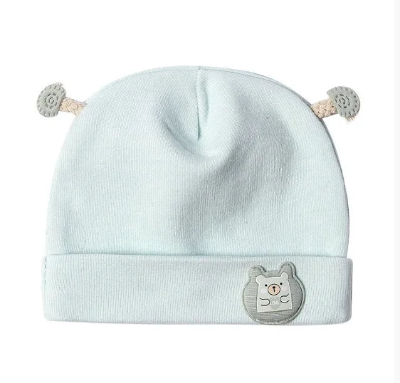 Soft Cotton Newborn Baby Beanie Hat | Boys & Girls 0-12 Months