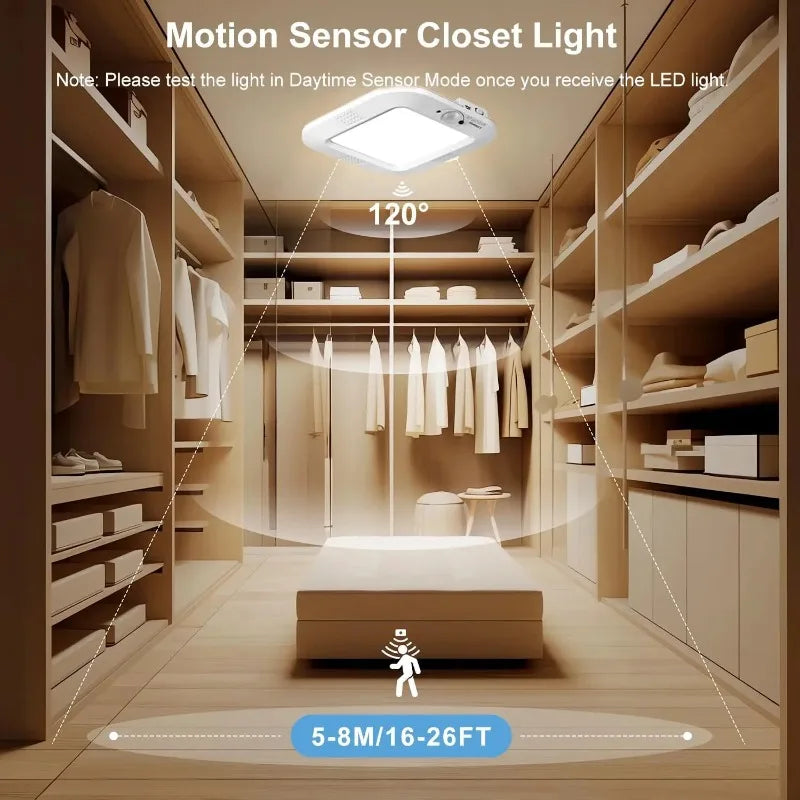 Wireless Motion Sensor Ceiling Light | Rechargeable LED, IP44