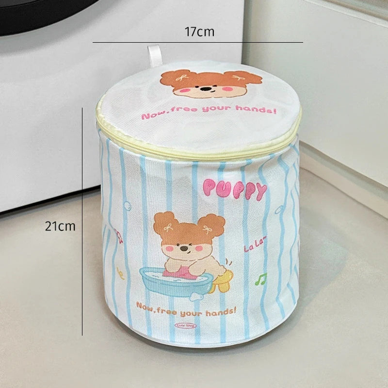Cute Bear Kids Laundry Bag – Portable Mesh Washing Bag Mesh Laundry Bag Peaceful Pleasures Health and Wellness A4