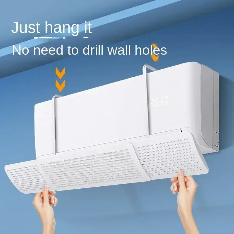 Adjustable Anti Direct Blow Crescent Air Conditioner Wind Shield Universal Wall Mounted for Baby Safety Peaceful Pleasures Health and Wellness
