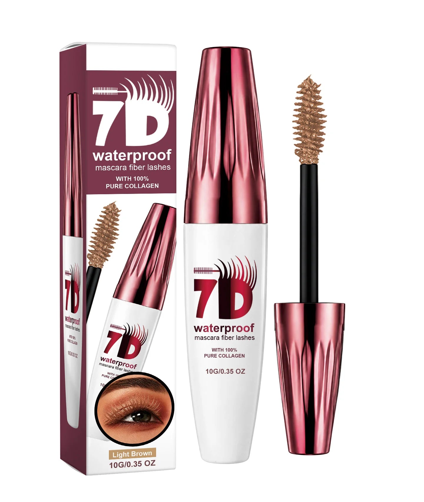 7D Fiber Mascara – Waterproof, Volumizing & Collagen Lashes