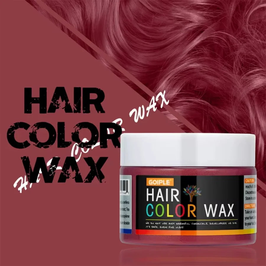 Valentine's Day DIY Hair Dyed Mud Hair Colour Wax Easy To Wash Coloring Cream One-time Hairs Beard and Eyebrows Colour Products Peaceful Pleasures Health and Wellness Claret 40g