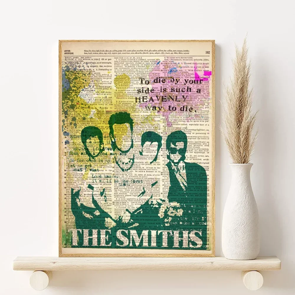 The Smiths Rock Band Minimalist Canvas Poster | Wall Art Print Canvas Wall Art Peaceful Pleasures Health and Wellness z11 40x60cm Unframed