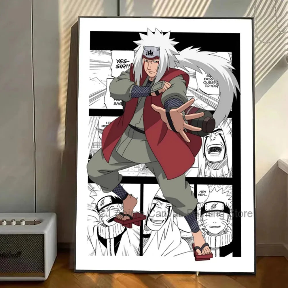 Japanese N-naruto Anime Poster Canvas Art Wall Murals Decor Game Room Decor Gifts Kawaii HD Painting Cat Cars Peaceful Pleasures Health and Wellness