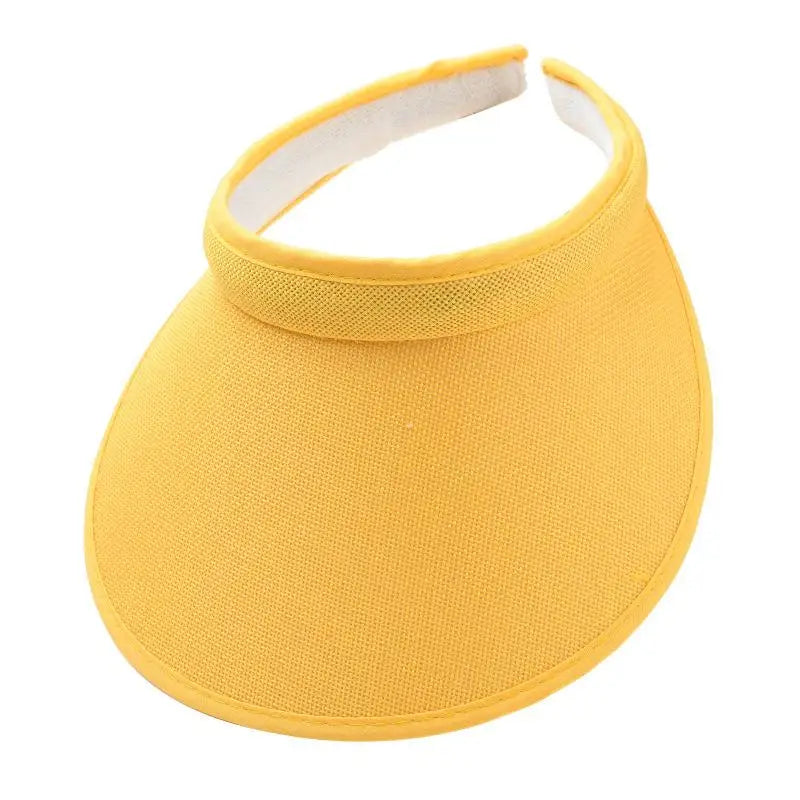 Women's Straw Sun Visor Hat – UV Protection Adjustable Beach Cap