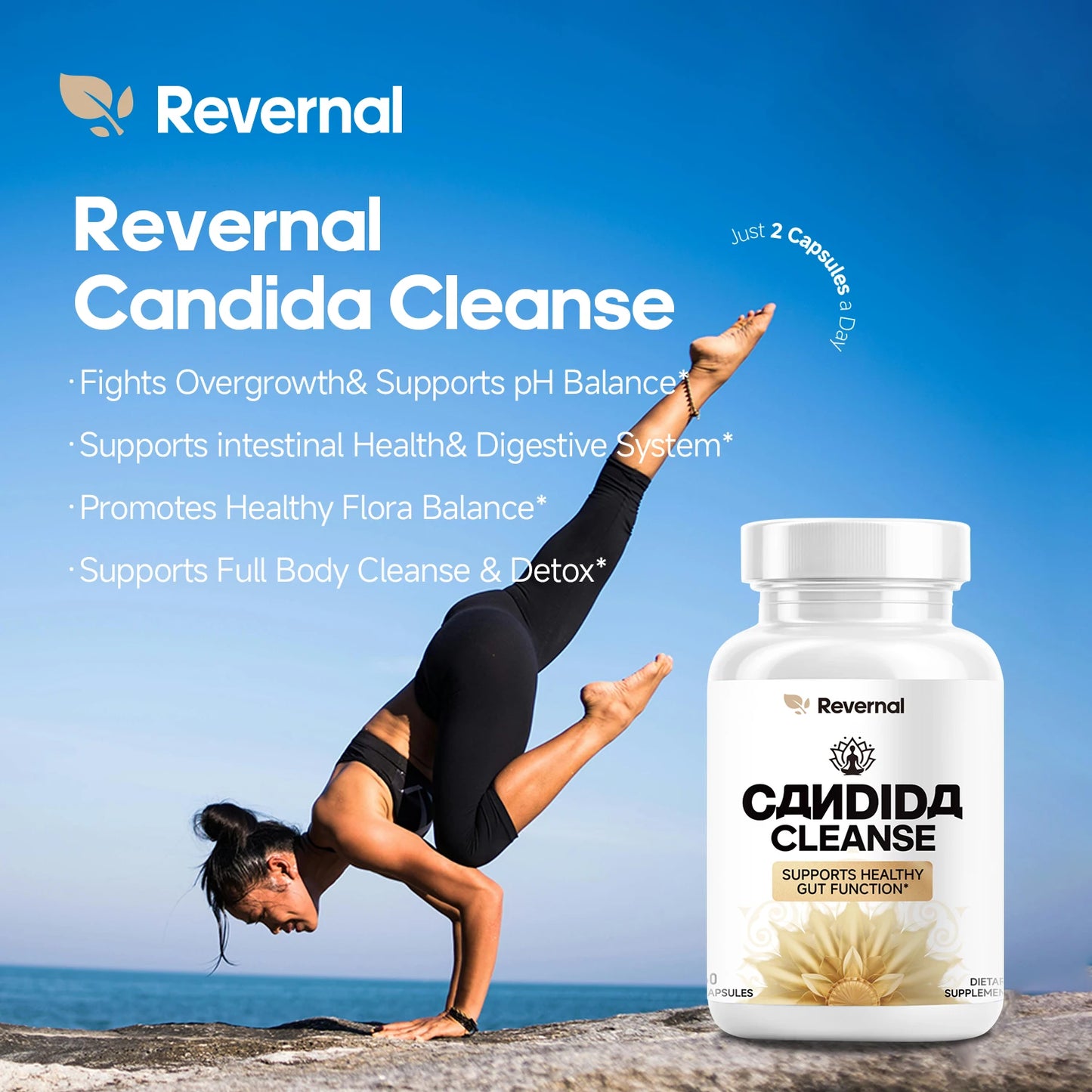 Candida Cleanse - Gut & Colon Support (60 Capsules) - for Men & Women - Natural Herbs for Intestinal Detox - Anti Yeast Overgrow Peaceful Pleasures Health and Wellness