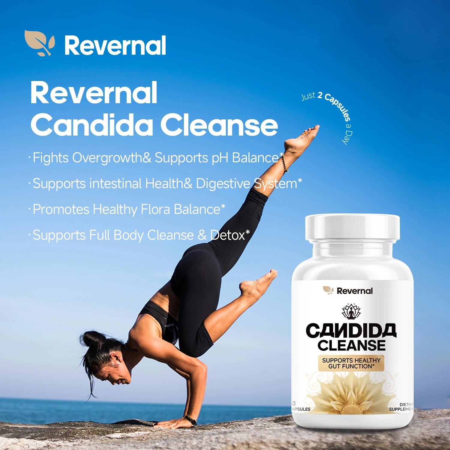 Candida Cleanse - Gut & Colon Support (60 Capsules) - for Men & Women - Natural Herbs for Intestinal Detox - Anti Yeast Overgrow Peaceful Pleasures Health and Wellness