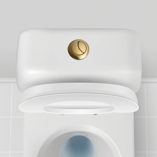 ABS Toilet Tank Round Stem Button Brushed Gold Close Coupled Flush Peaceful Pleasures Health and Wellness Default Title