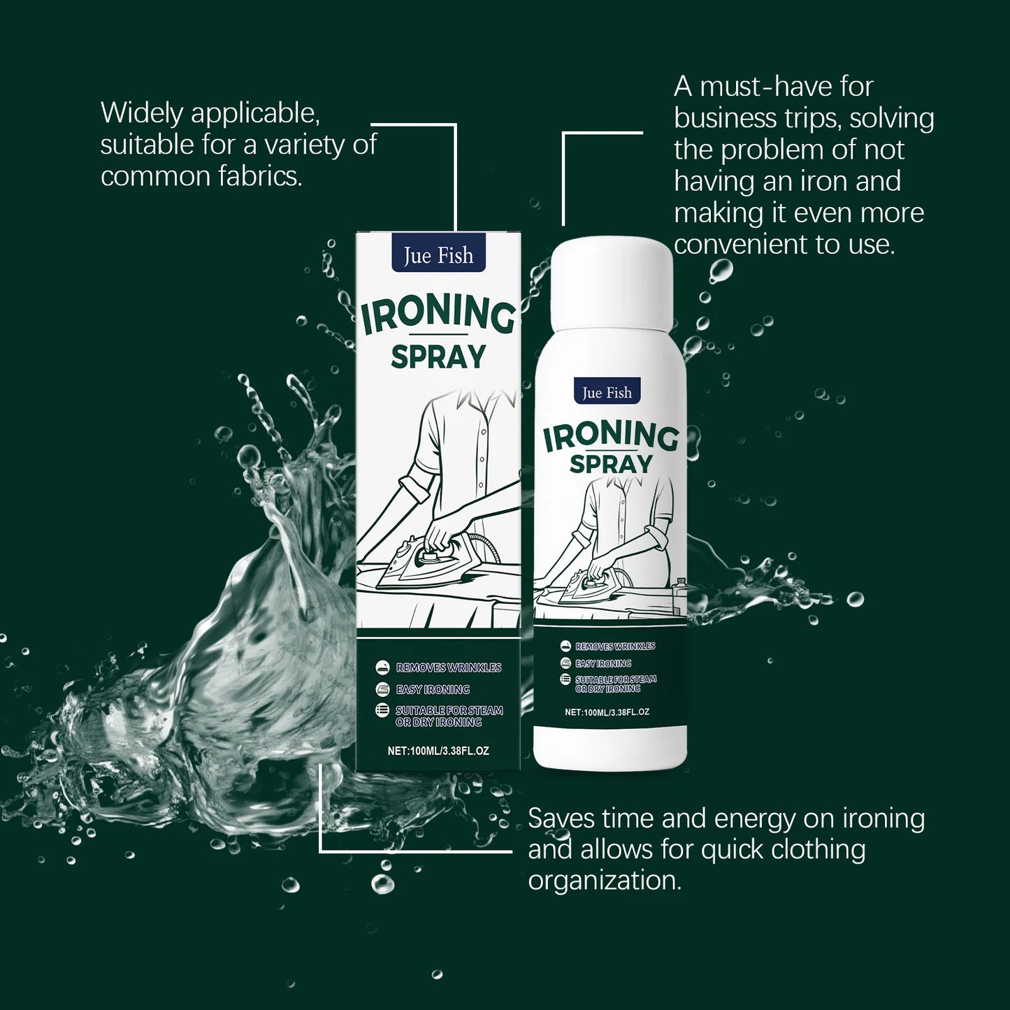 Wrinkle Release Spray 100ml – Instant Smooth Garment Care