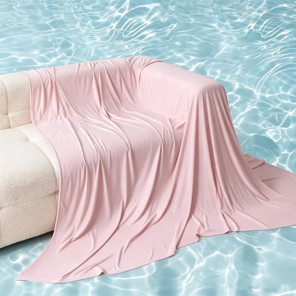 Ultra Soft Cooling Throw Blanket – Lightweight Breathable Summer Quilt