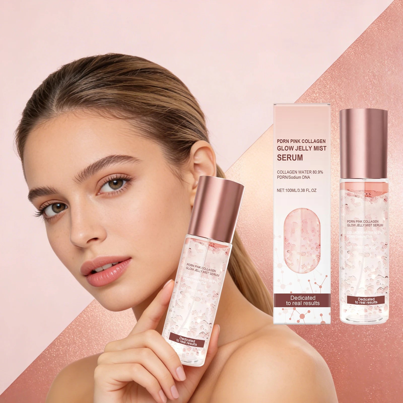 Hyaluronic Acid Face Essence Boost Skin Hydration Calm Facial Redness Firm Brighten Tone Light Texture Collagen Jelly Mist Serum Peaceful Pleasures Health and Wellness