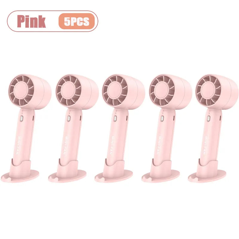 Mini USB Rechargeable Handheld Fan – 3 Speed Portable Desk Fan