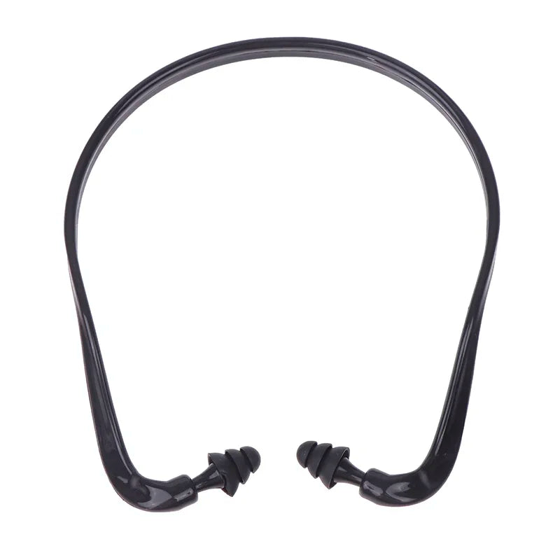 1PC Soft Silicone Head-mounted Earplugs Noise Reduction Ear Plugs for Sleeping & Working Anti-Noise Earmuff Hearing Protector Peaceful Pleasures Health and Wellness black