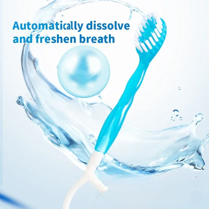 Disposable 4-in-1 Travel Toothbrush with Floss | Oral Care Kit