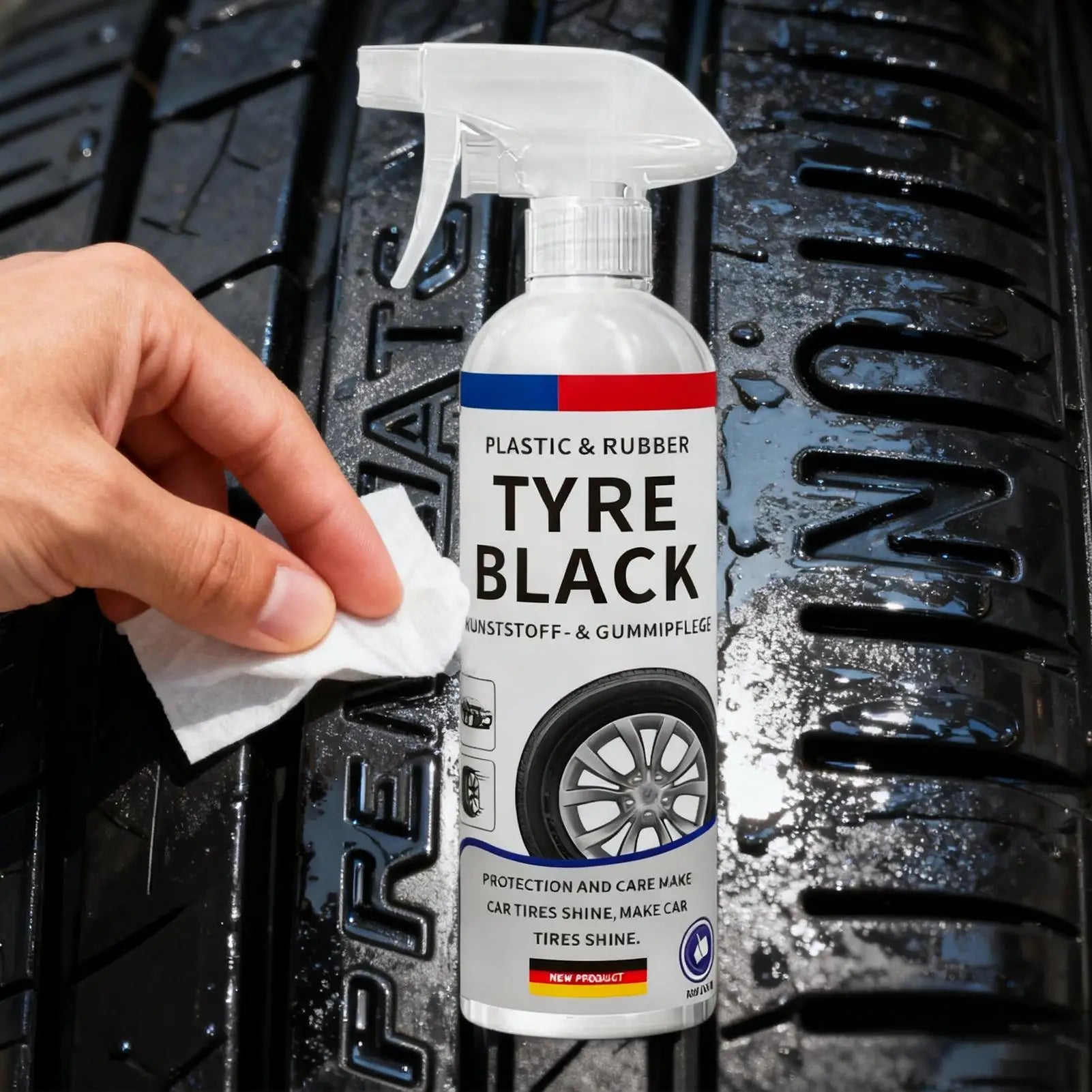 Tire Shine Spray, Long-Lasting Gloss & Dust-Proof Protectant for Car Truck SUV RV Wheels, Seasonal Maintenance & Vehicle Care Peaceful Pleasures Health and Wellness