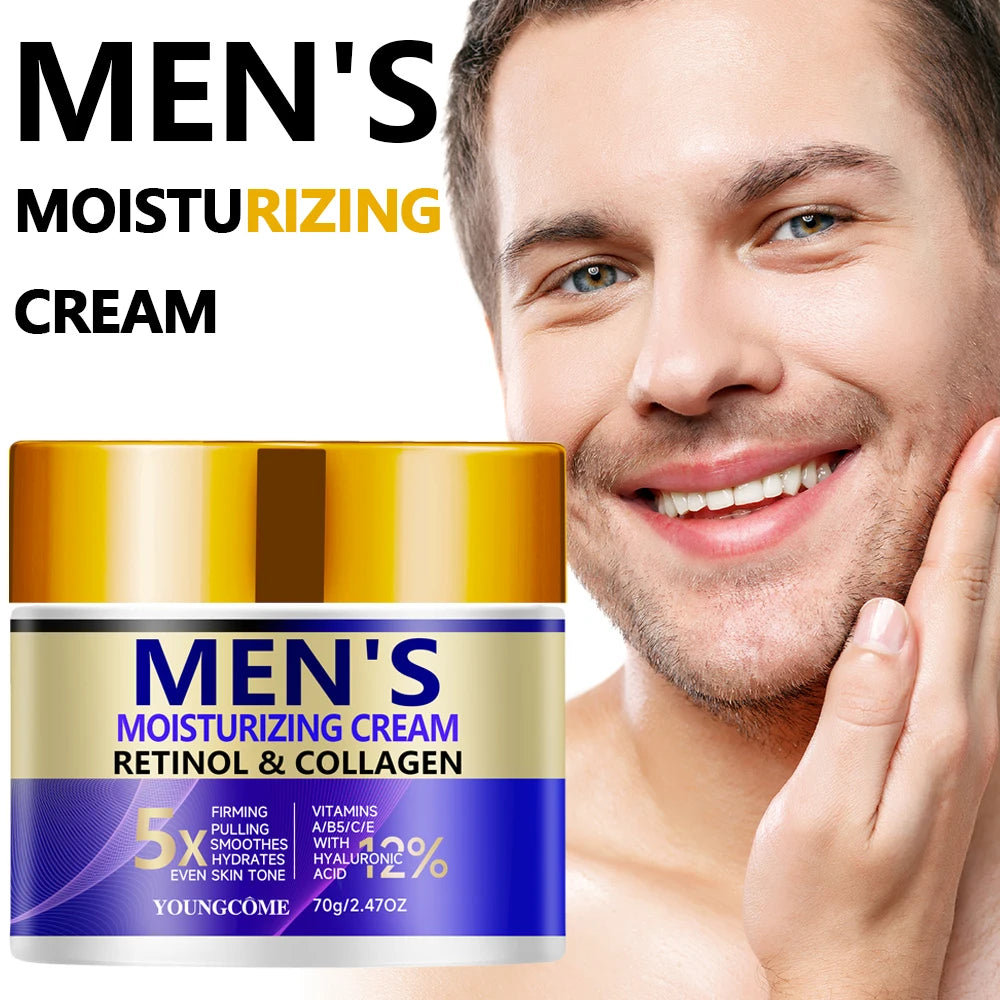 Men's Retinol Collagen Face Cream Moisturiser Facial Anti Aging White Skin Care Repair Fade Fine Line Wrinkle Remover Face Cream Peaceful Pleasures Health and Wellness