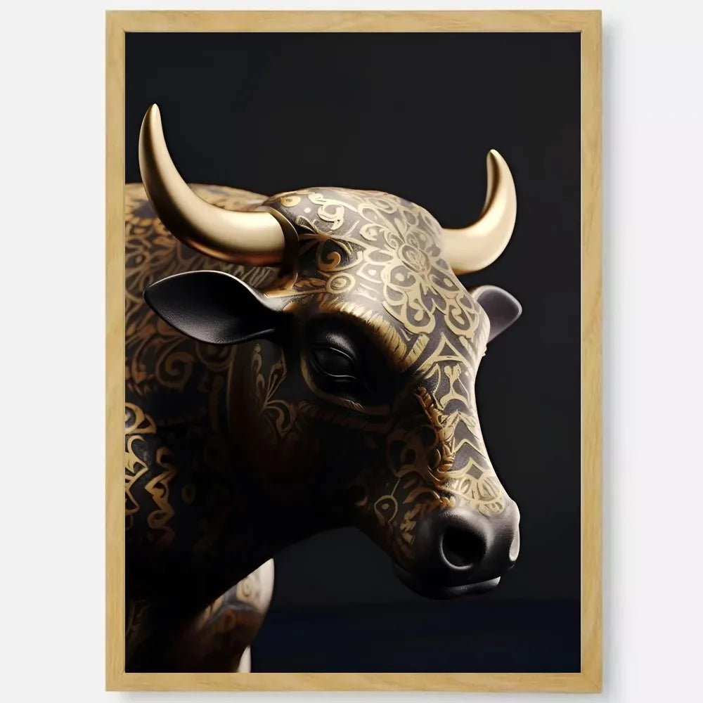 Black Gold Eagle Lion Wall Poster – HD Waterproof PVC Art Decor Wall Art Poster Peaceful Pleasures Health and Wellness z8 21X30cmNoframe