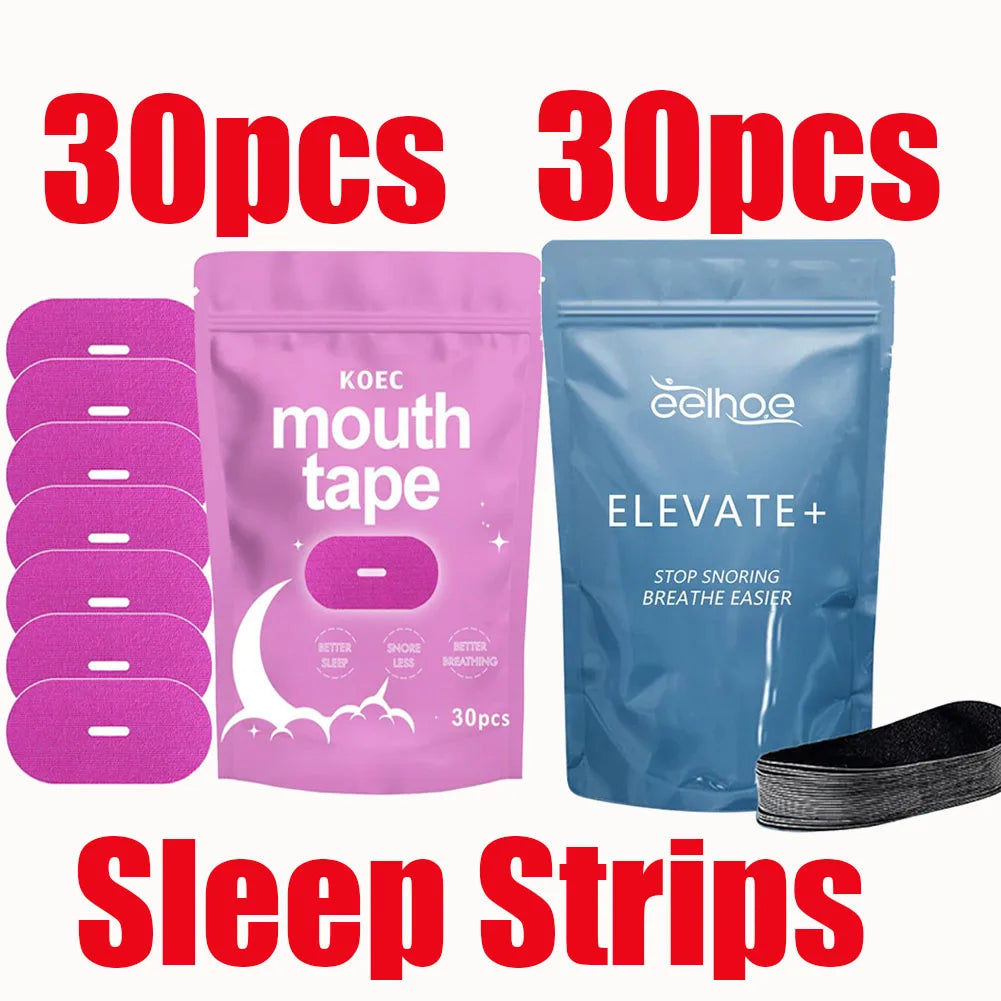 30pcs Soft Cloth Mouth Closing Patch Mouth Tape Sleep Strip Comfortable Portable Lip Sticker For Night Sleep And Travel Peaceful Pleasures Health and Wellness