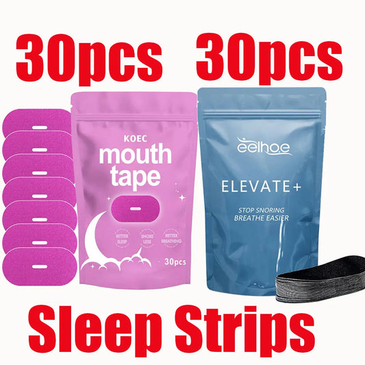 30pcs Soft Cloth Mouth Closing Patch Mouth Tape Sleep Strip Comfortable Portable Lip Sticker For Night Sleep And Travel Peaceful Pleasures Health and Wellness