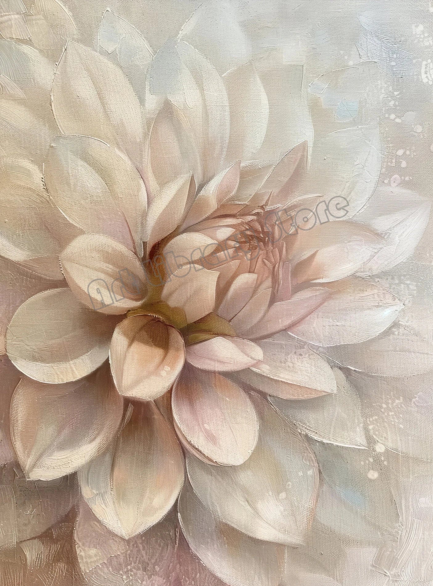 Vintage Flower Magnolia Peony Tulips Fresh Plant Painting on Canvas Poster and Print Minimalist Wall Art Pictures Home Decor Peaceful Pleasures Health and Wellness 6 20x30cm