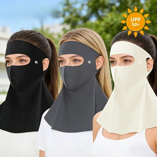 UPF50+ Ice Silk Sun Protection Face Mask & Neck Scarf