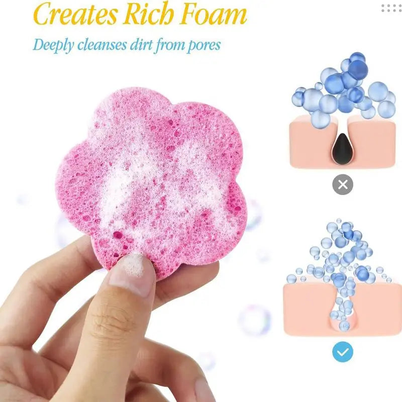 30-Pack Reusable Face Cleansing Pads – Washable Makeup Remover