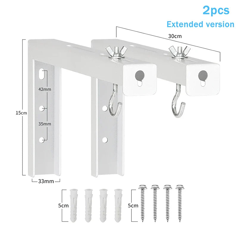 Adjustable Projector Screen Wall Mount L-Bracket Hook Kit