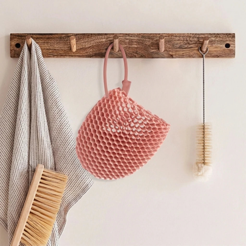 Honeycomb Exfoliating Shower Finger Caps | Silicone Bath Scrubber