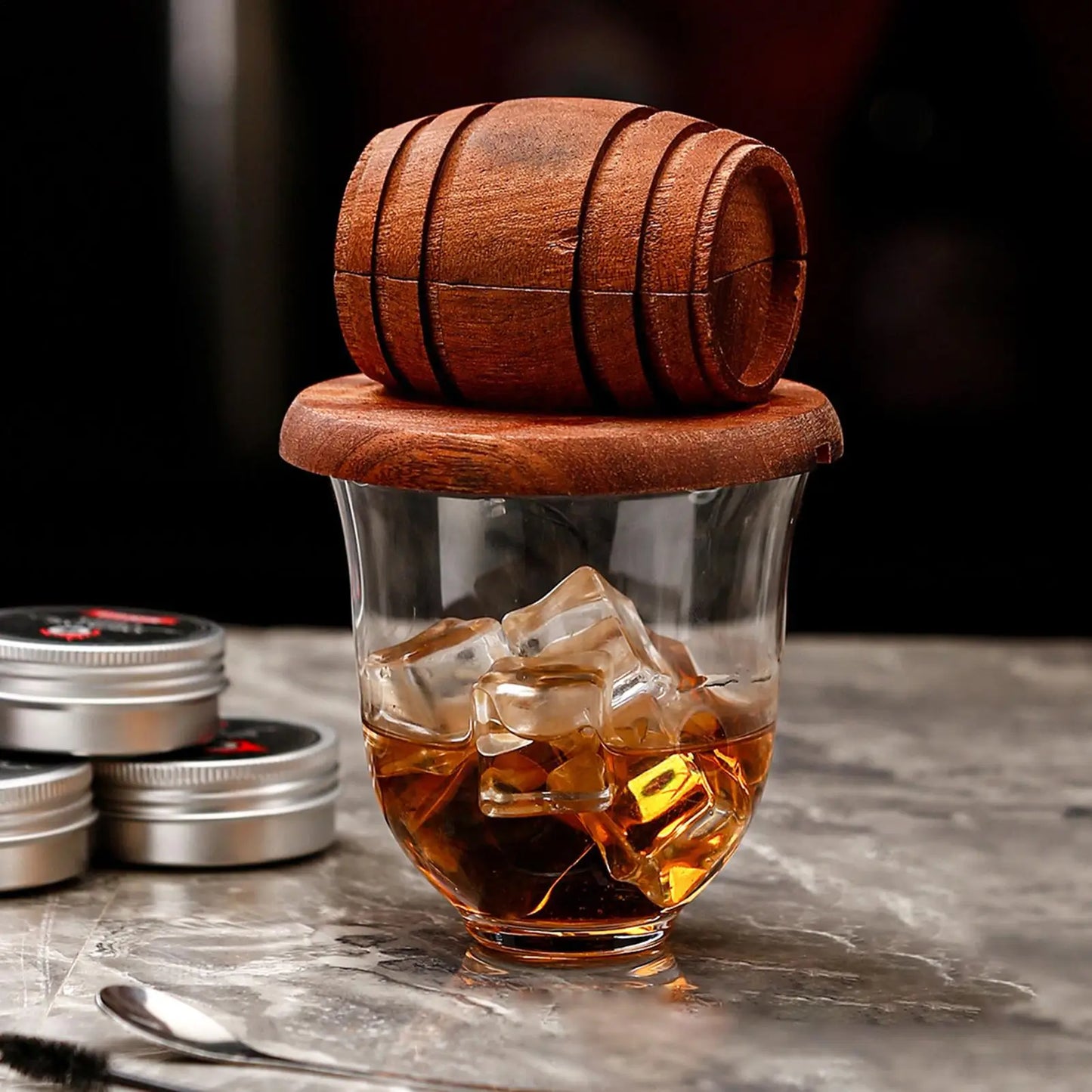Wooden Whiskey Cocktail Smoker | Spirits Infuser Bar Gift