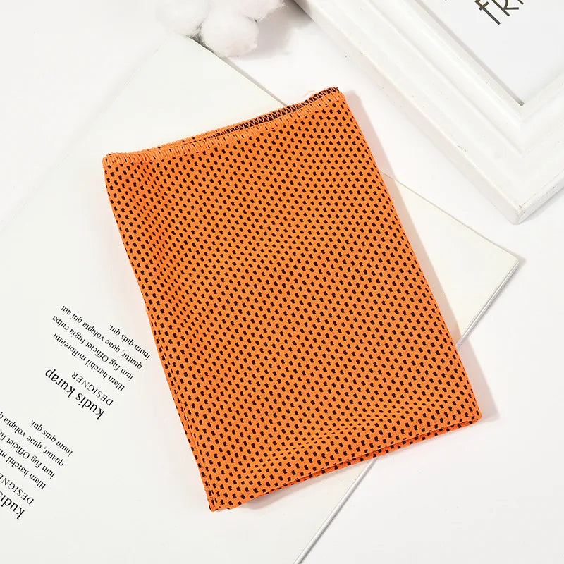 Outdoor Microfiber Quick Dry Sports Cooling Ice Towel Cold Sports Towel Fitness Cool Towel Camping Peaceful Pleasures Health and Wellness Orange 30x80cm