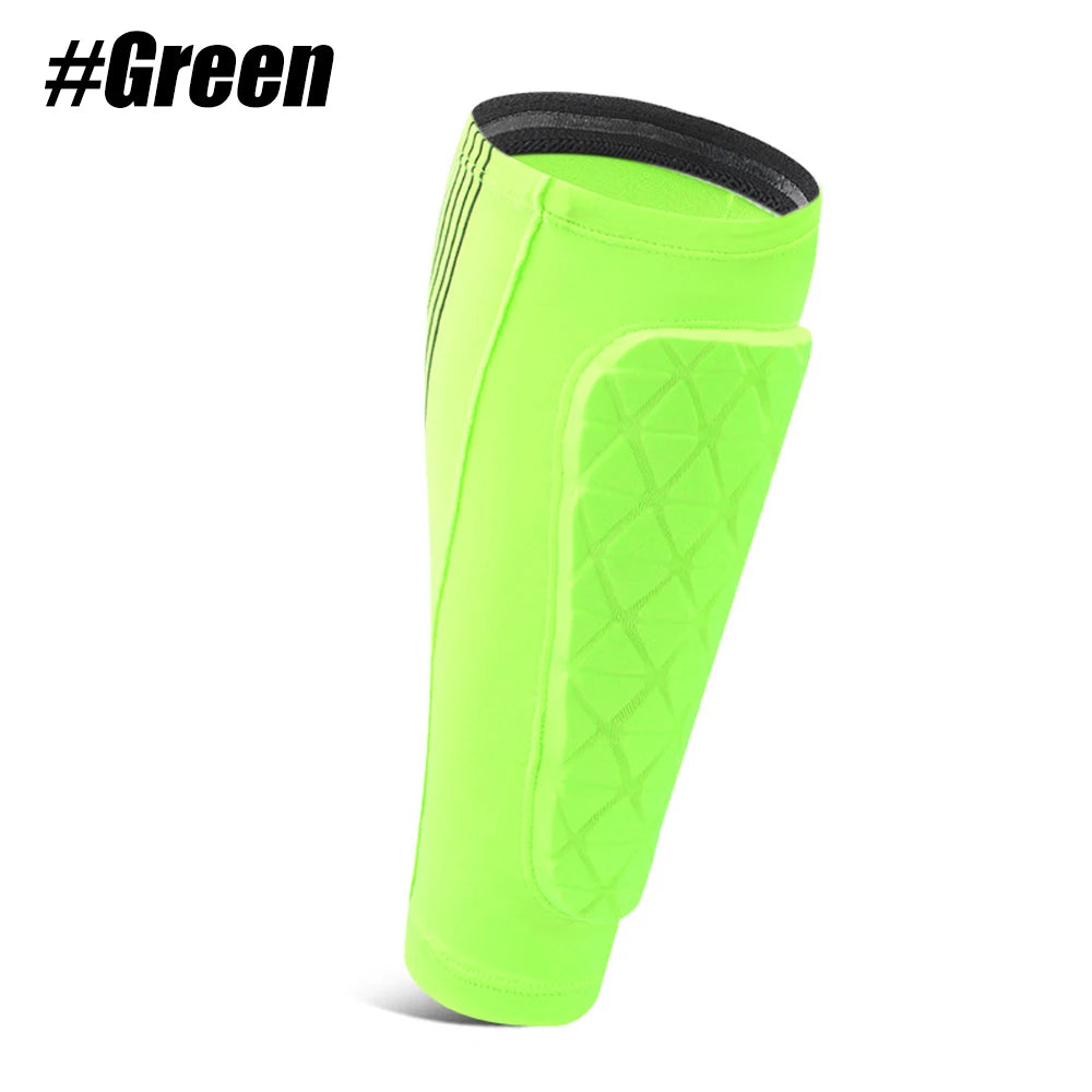 WEFITON Soccer Shin Guards Honeycomb Compression Sleeve Soccer Shin Guards Peaceful Pleasures Health and Wellness Green-1PCS L