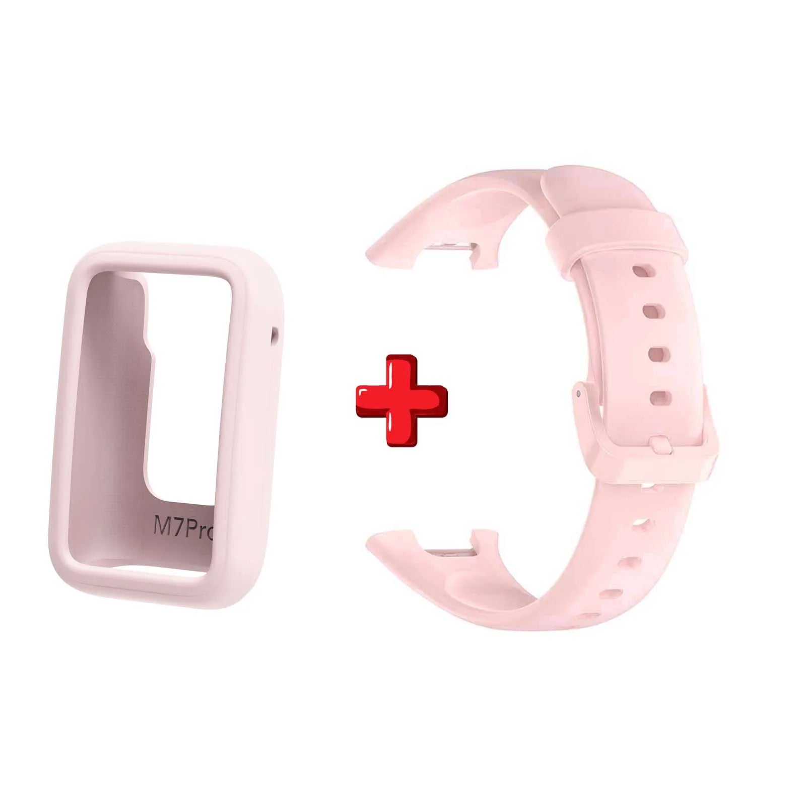 Silicone Strap & Cover for Xiaomi Mi Band 7 Pro – Soft & Comfy Peaceful Pleasures Health and Wellness Pink