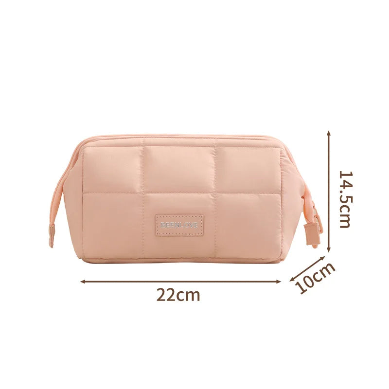 2026 New Large Capacity Portable Makeup Bag Travel Cosmetic Storage Pouch Lipstick Organizer Wash Bag Peaceful Pleasures Health and Wellness