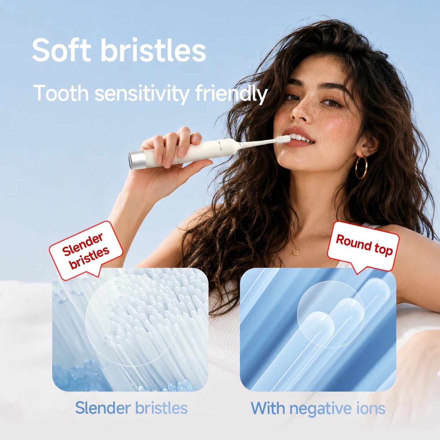 DOCO LAB Sonic Electric Toothbrush – 6 Modes, 5 Brush Heads