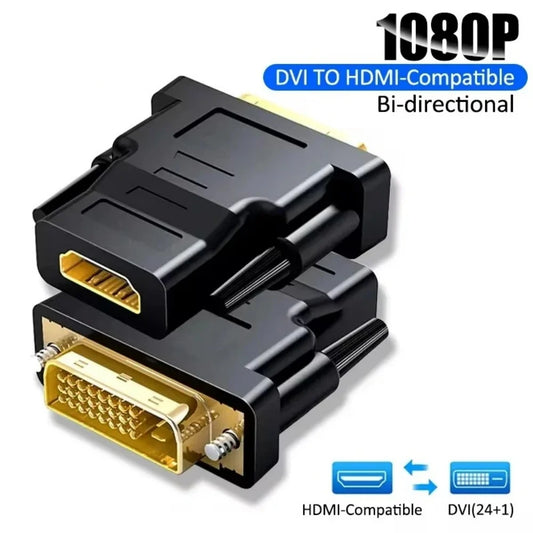 DVI to HDMI Adapter DVI-D 24+1 Male to HDMI Female 1080P Video Cable Adapter Peaceful Pleasures Health and Wellness