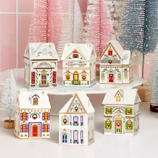 Mini Christmas Gingerbread House Spice Jar Set | Holiday Decor Christmas Decor Set Peaceful Pleasures Health and Wellness