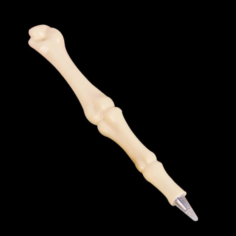 Funny Ballpoint Pen Blue Black Ink Creative Design Simulated Bone