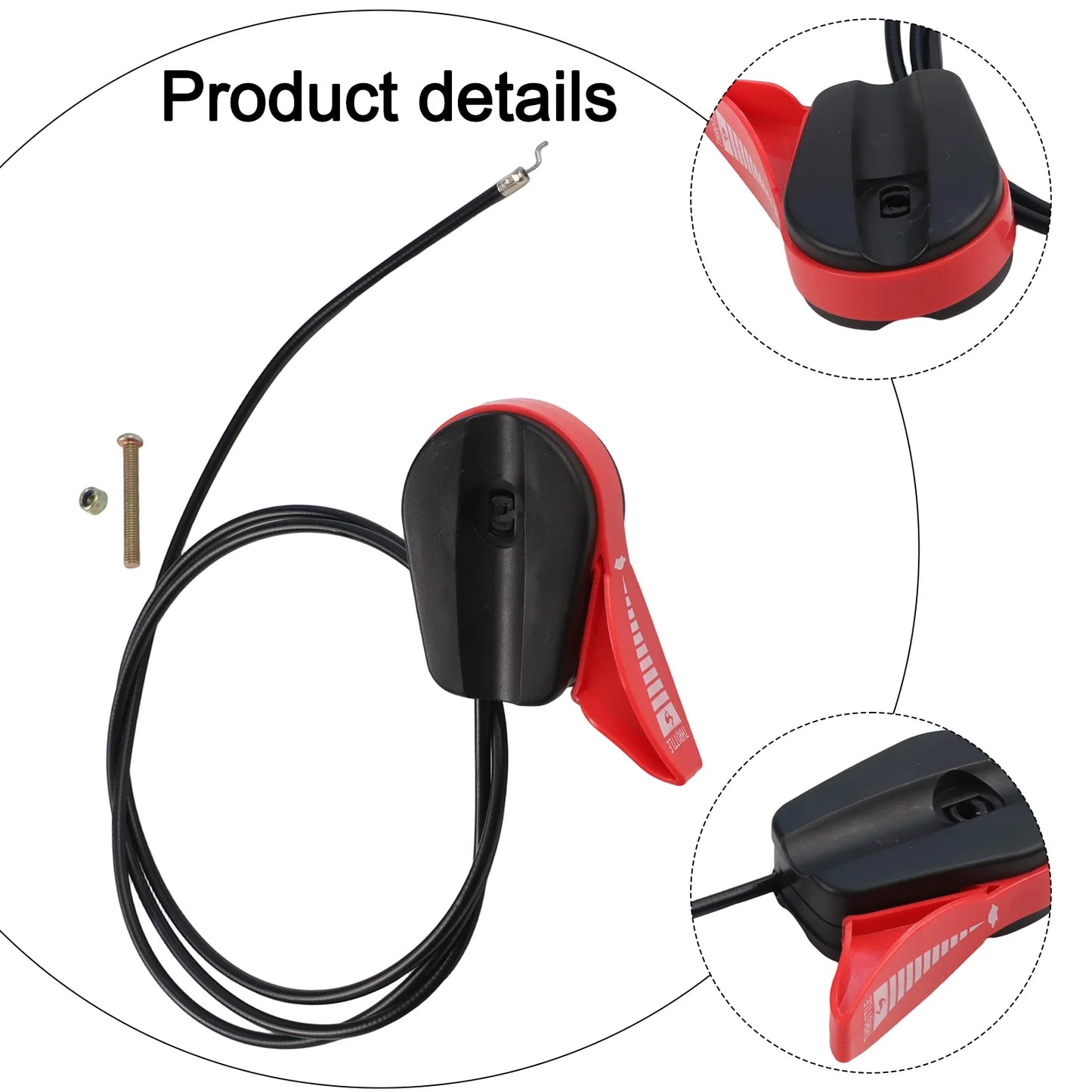 Lawn Mower Throttle Control Plastic Coated Cable Rover 4Stroke