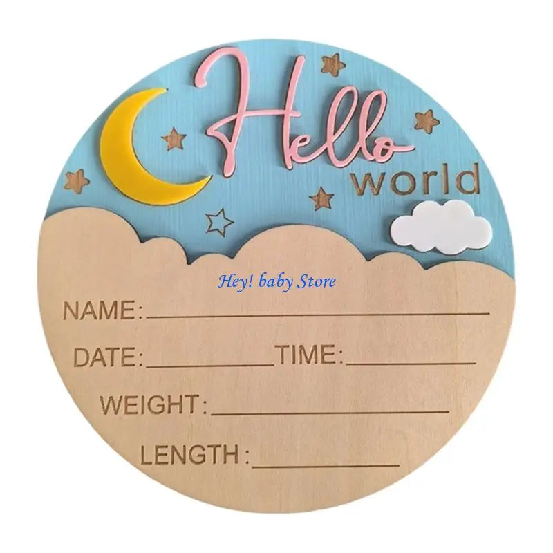 Baby Welcome Sign Nursery Decoration – Moon Charm Keepsake