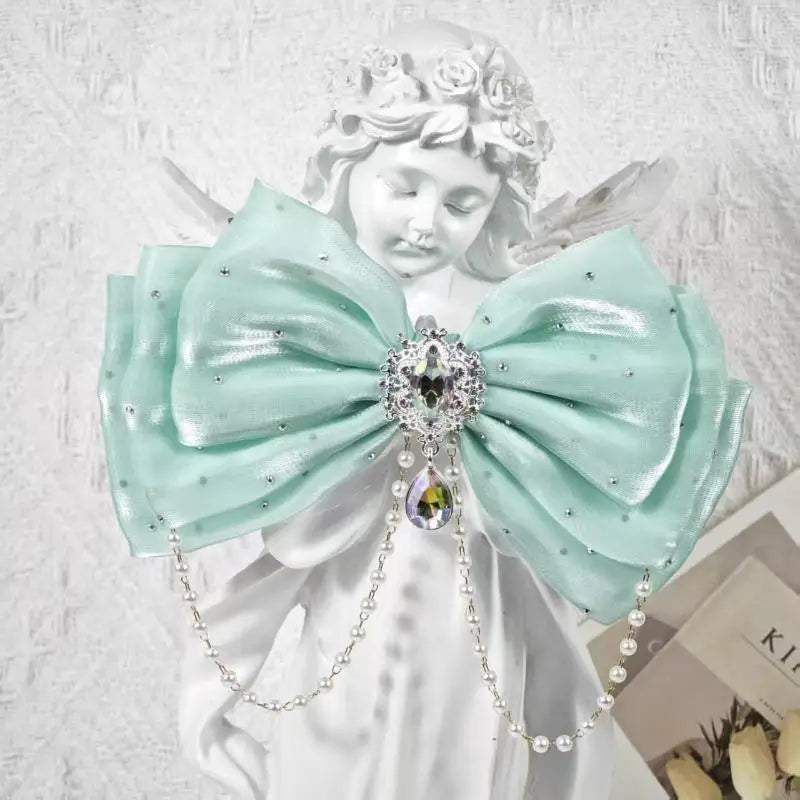 Rhinestone Bow Hair Clip for Girls – Princess Party Accessory
