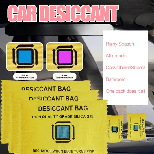 Color Changing Silica Gel Desiccant Car Dehumidifier Bag Home Moisture Absorber Vehicle Moisture Proof Pouch Peaceful Pleasures Health and Wellness