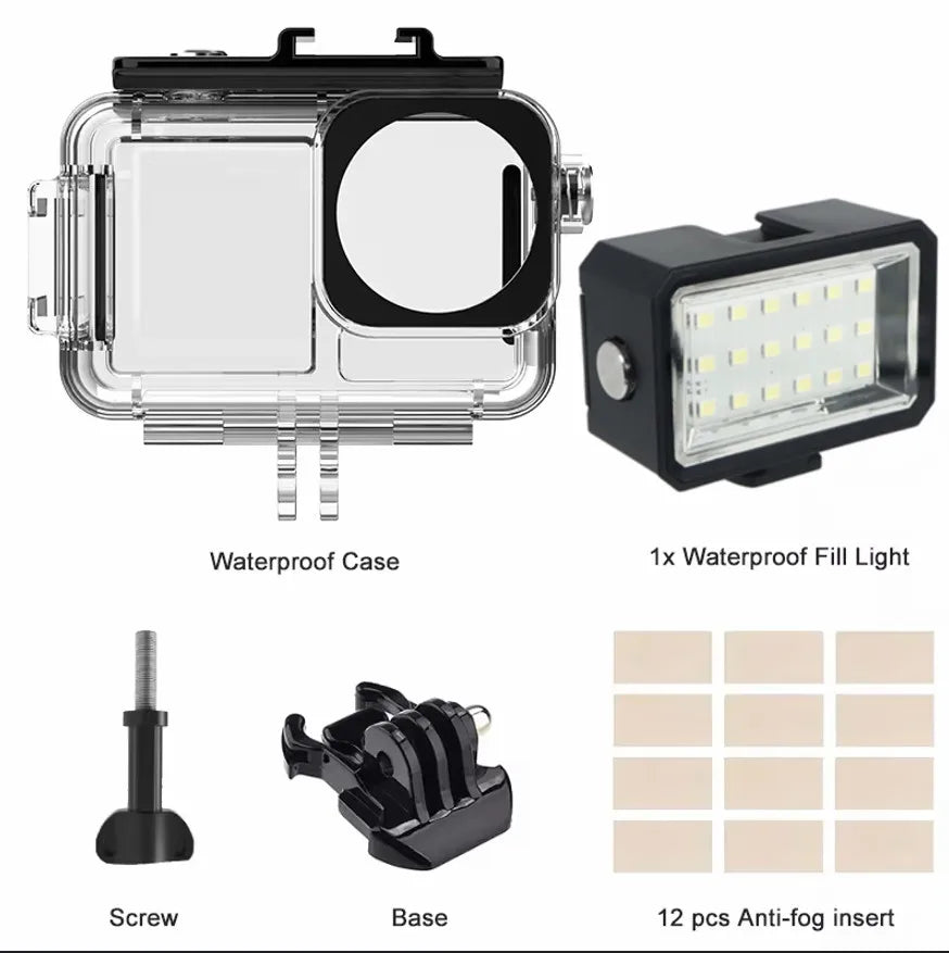 45M Waterproof Dive Case + Filters for DJI OSMO Action 3/4/5 Pro