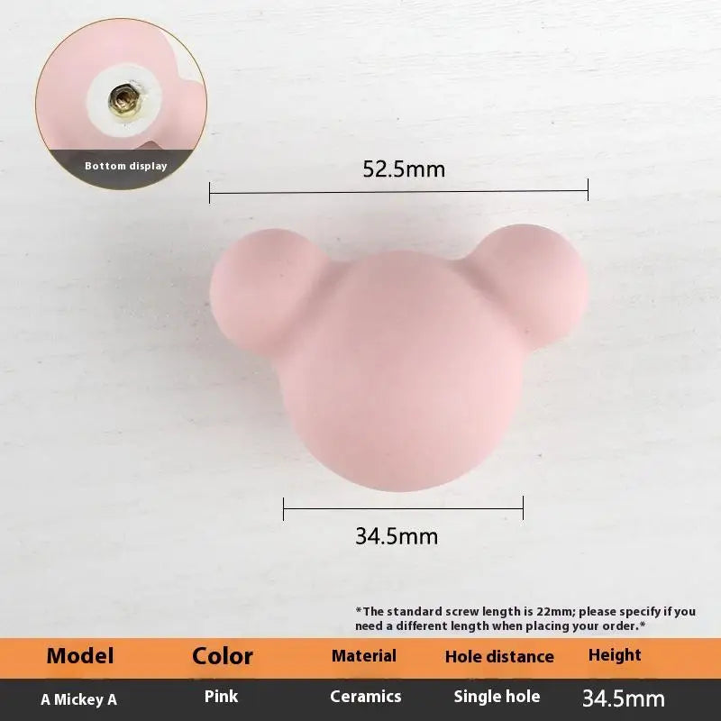 1pc Children's Furniture Handles Nordic Ceramic Children Room Cabinet Handles Macaron Colorful Round Drawer Knobs And Pulls Peaceful Pleasures Health and Wellness A27