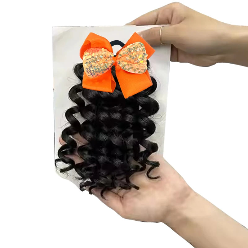 Girls Curly Ponytail Hair Extensions 2pcs – Kanekalon Style