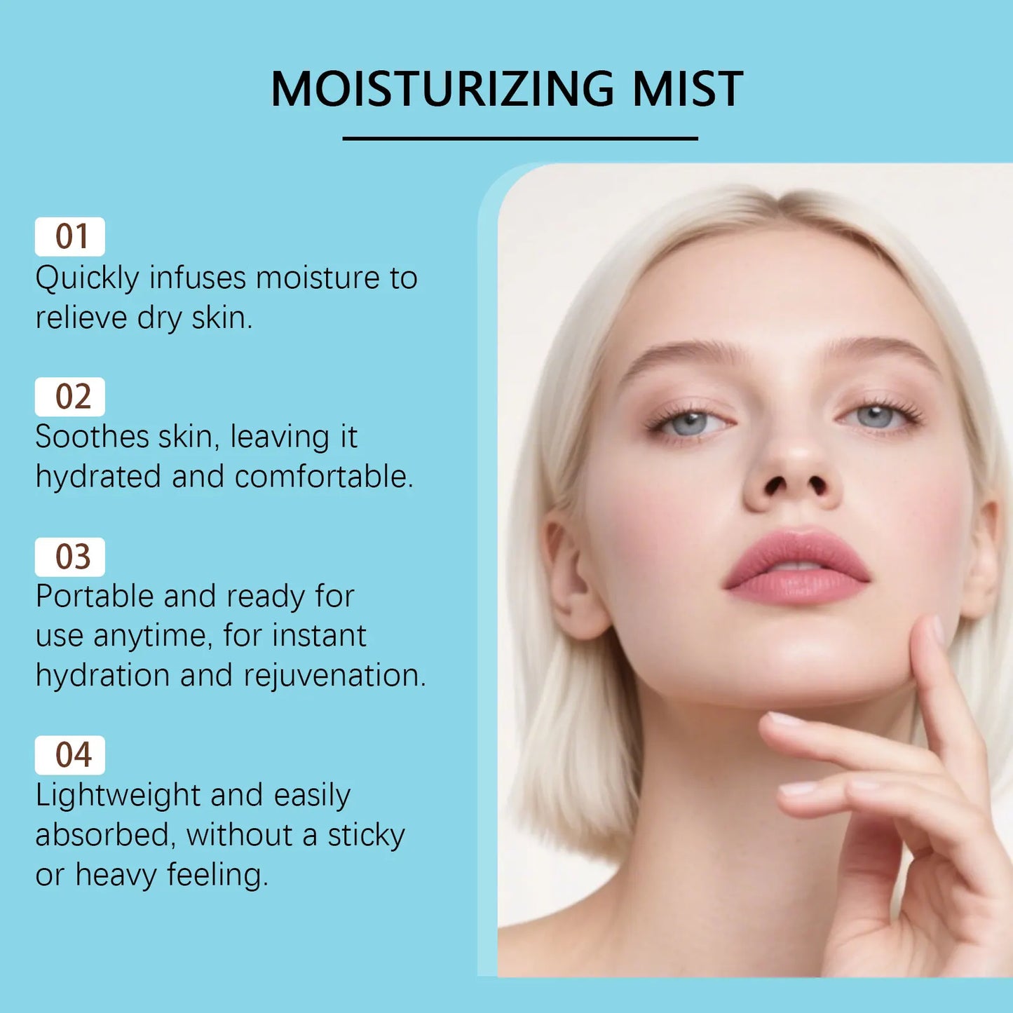 Hyaluronic Acid Face Mist – Pore Tightening & Hydrating Toner Peaceful Pleasures Health and Wellness